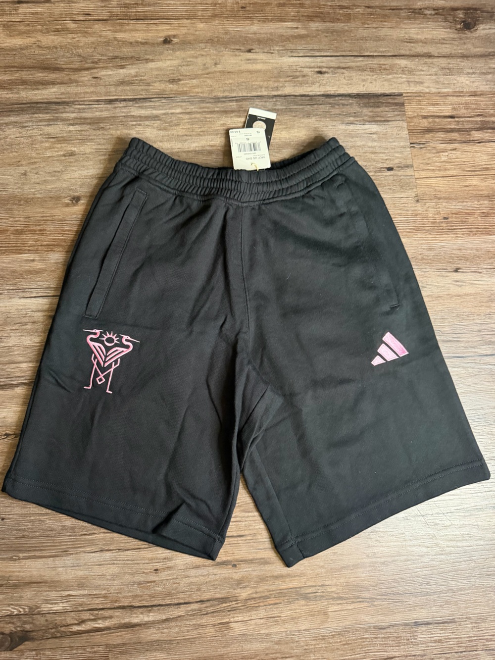 Adidas Inter Miami Fleece Shorts Black/Pink $65 NWT Men’s Sz Small
